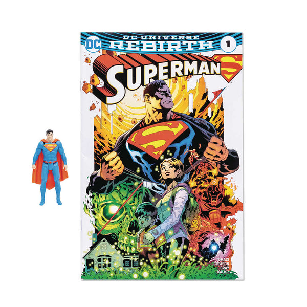 DC Direct Wv1 Superman Rebirth 3in Action Figure W/Comic