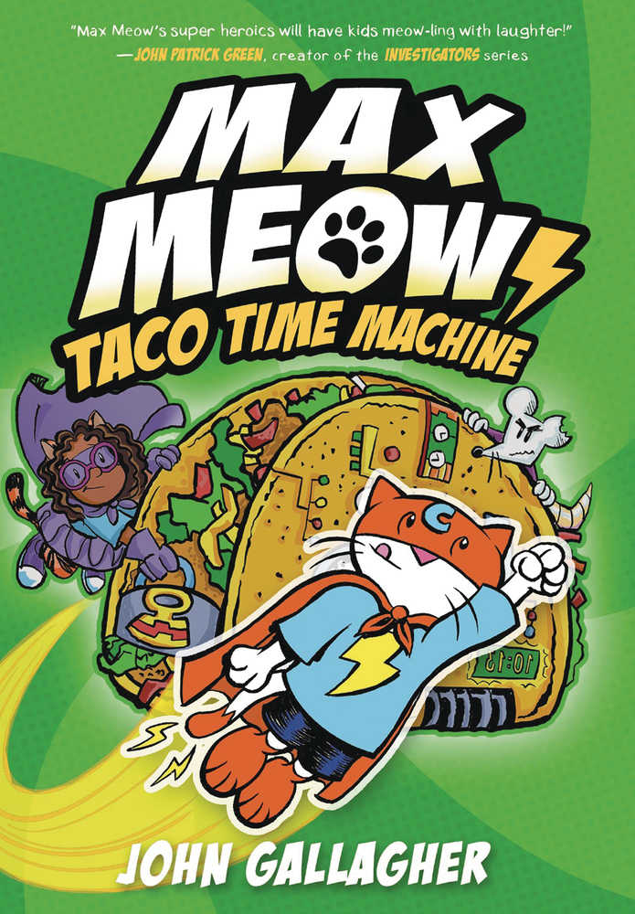 Max Meow Cat Crusader Graphic Novel Volume 04 Taco Time Machine