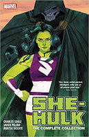Comic book cover featuring She-Hulk in a purple and white costume standing in front of Dr. Doom in a green cloak.