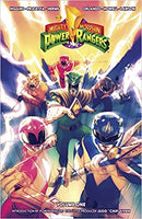 Comic book cover featuring the Mighty Morphin Power Rangers.