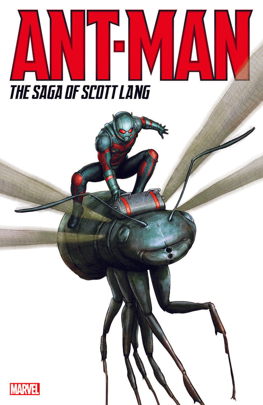 Comic book cover featuring Ant-Man riding a giant ant.