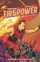 Comic book cover depicting a man with a fiery fist in front of a dragon's mouth, with other characters in the foreground.